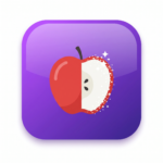 Illustration of a sliced apple representing fructose