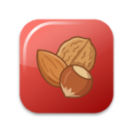 Illustration of almond, walnut and hazelnut representing tree nut allergy